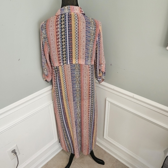 HOPE Springs duster/ maxi dress button down size small - Picture 5 of 15
